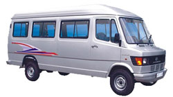 luxury tempo traveller on rent in udaipur